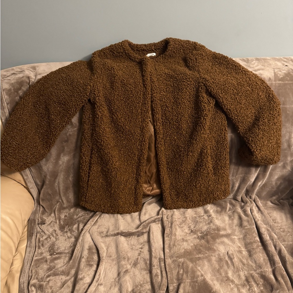 Max Studio Tan Sherpa Jacket